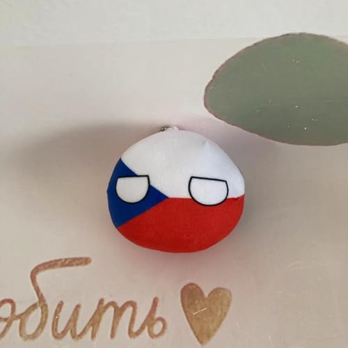 QXXKJDF 7,9 Zoll, 3,9 Zoll polnische Bälle, Country Ball, Japan, Ukraine, USA, Mexiko, Plüschtier, Country Balls(CZ,7.8in) von QXXKJDF