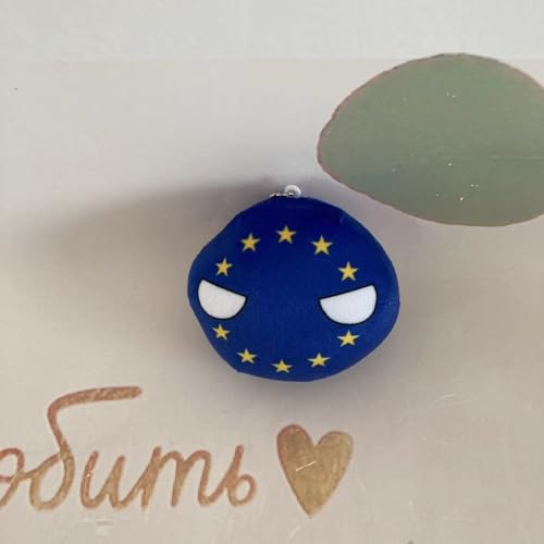 QXXKJDF 7,9 Zoll, 3,9 Zoll polnische Bälle, Country Ball, Japan, Ukraine, USA, Mexiko, Plüschtier, Country Balls(EU,7.8in) von QXXKJDF