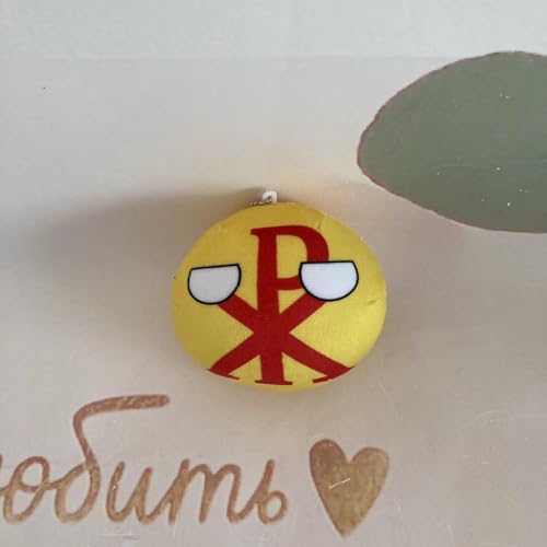 QXXKJDF 7,9 Zoll, 3,9 Zoll polnische Bälle, Country Ball, Japan, Ukraine, USA, Mexiko, Plüschtier, Country Balls(Western Rome,3.7in) von QXXKJDF