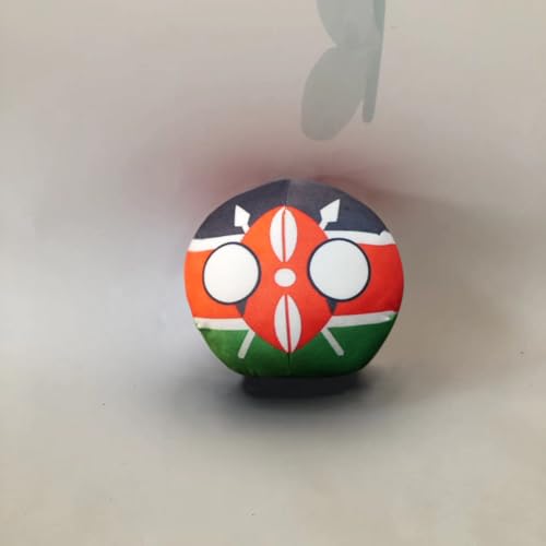 QXXKJDF 7,9 Zoll 3,9 Zoll Country-Bälle, Plüsch, Deutschland, Fidschi, Kongo, Mexiko, Kanada, Kongo, Plüschtiere, Country-Ball(Kenya,3.7in) von QXXKJDF