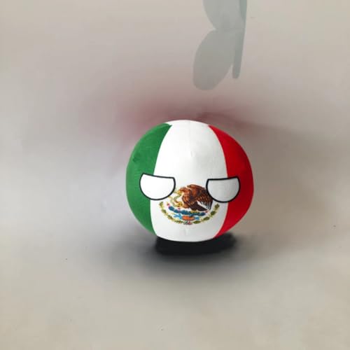 QXXKJDF 7,9 Zoll 3,9 Zoll Country-Bälle, Plüsch, Deutschland, Fidschi, Kongo, Mexiko, Kanada, Kongo, Plüschtiere, Country-Ball(Mexico,3.7in) von QXXKJDF