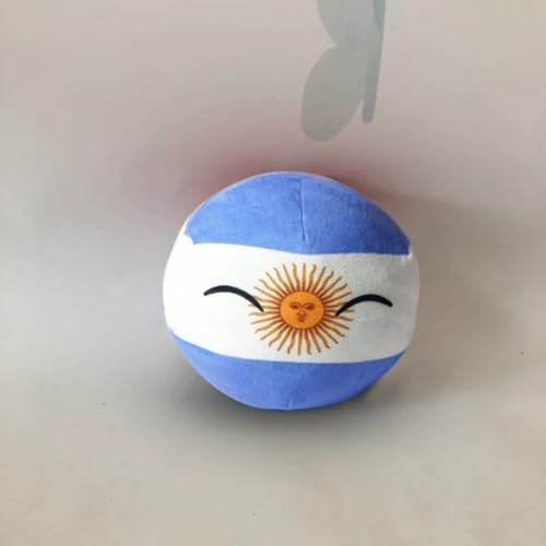 QXXKJDF 7,9 Zoll 3,9 Zoll Country Ball VAE Argentinien Belgien UK Country Balls Festival Geschenk Plüschtier(Argentina,3.7in) von QXXKJDF