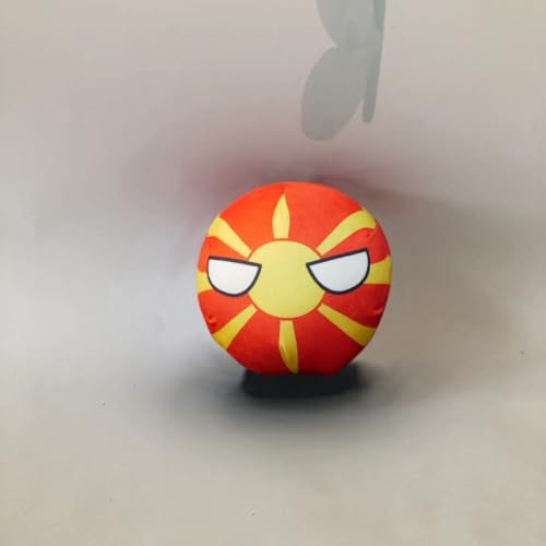 QXXKJDF 7,9 Zoll 3,9 Zoll Country Ball VAE Argentinien Belgien UK Country Balls Festival Geschenk Plüschtier(Macedonia,7.8in) von QXXKJDF
