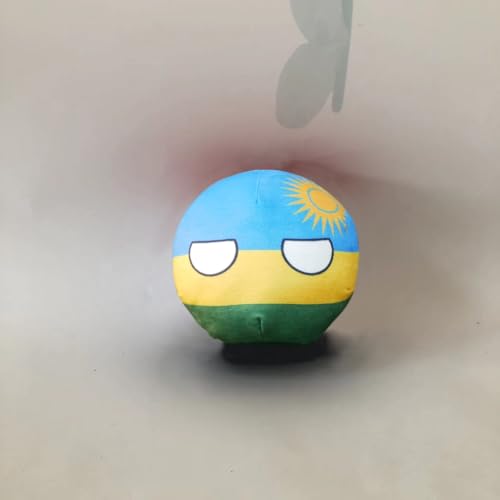 QXXKJDF 7,9 Zoll 3,9 Zoll Country Ball VAE Argentinien Belgien UK Country Balls Festival Geschenk Plüschtier(Rwanda,3.7in) von QXXKJDF