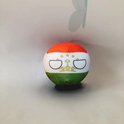 QXXKJDF 7,9 Zoll 3,9 Zoll Country Ball VAE Argentinien Belgien UK Country Balls Festival Geschenk Plüschtier(Tajikistan,3.7in) von QXXKJDF