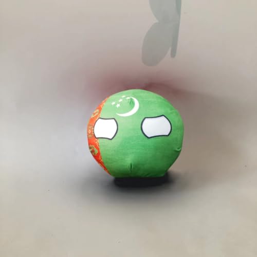 QXXKJDF 7,9 Zoll 3,9 Zoll Country Ball VAE Argentinien Belgien UK Country Balls Festival Geschenk Plüschtier(Turkmenistan,3.7in) von QXXKJDF