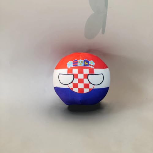 QXXKJDF 7,9 Zoll 3,9 Zoll Plüsch-Landball, Frankreich, Katar, Kroatien, Plüschtier, Landbälle, Polen-Ball(Croatia,7.8in) von QXXKJDF