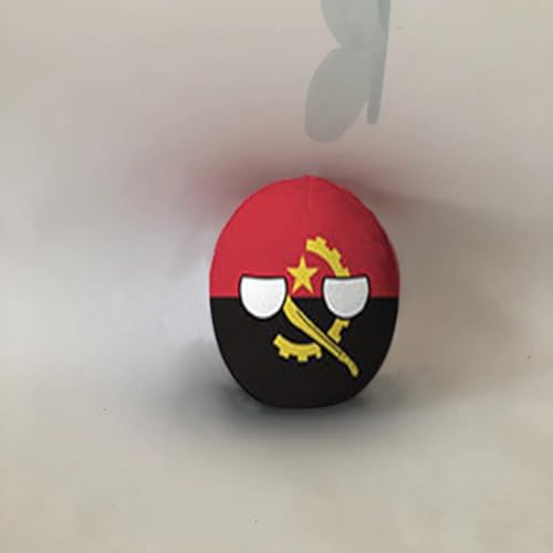 QXXKJDF 7,9 Zoll 3,9 Zoll Polnischer Ball, Country Ball, Australien, Japan, Malediven, Angola, Plüschtier, Countryballs(Angola,3.7in) von QXXKJDF