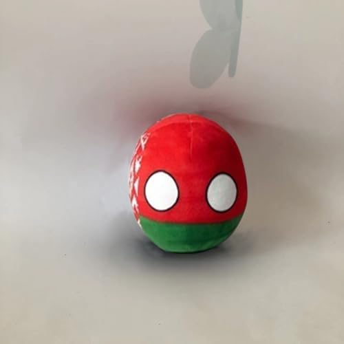 QXXKJDF 7,9 Zoll 3,9 Zoll Polnischer Ball, Country Ball, Australien, Japan, Malediven, Angola, Plüschtier, Countryballs(Belarus1,7.8in) von QXXKJDF
