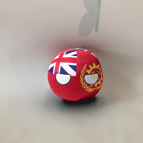 QXXKJDF 7,9 Zoll 3,9 Zoll Polnischer Ball, Country Ball, Australien, Japan, Malediven, Angola, Plüschtier, Countryballs(British Isles,7.8in) von QXXKJDF