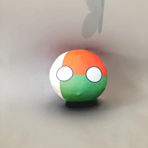 QXXKJDF 7,9 Zoll 3,9 Zoll Polnischer Ball, Country Ball, Australien, Japan, Malediven, Angola, Plüschtier, Countryballs(Madagascar,7.8in) von QXXKJDF