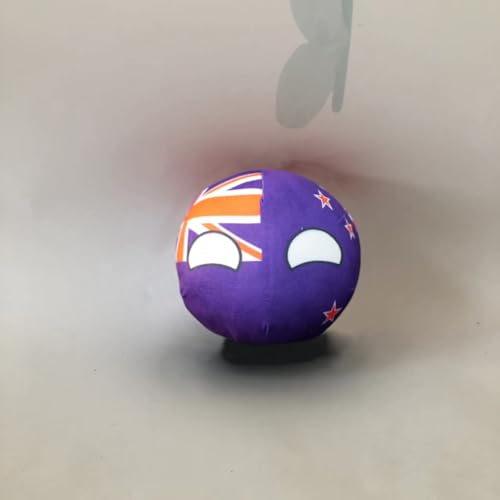 QXXKJDF 7,9 Zoll 3,9 Zoll Polnischer Ball, Country Ball, Australien, Japan, Malediven, Angola, Plüschtier, Countryballs(New Zealand,3.7in) von QXXKJDF