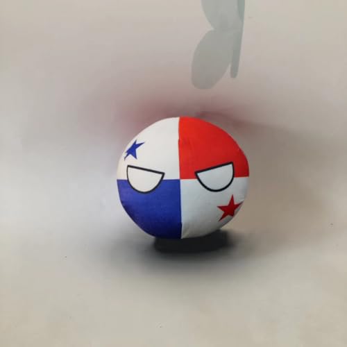 QXXKJDF 7,9 Zoll 3,9 Zoll Polnischer Ball, Country Ball, Australien, Japan, Malediven, Angola, Plüschtier, Countryballs(Panama,7.8in) von QXXKJDF