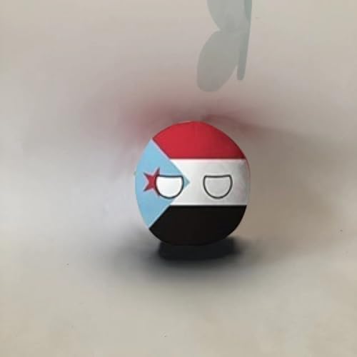 QXXKJDF 7,9 Zoll 3,9 Zoll Polnischer Ball, Country Ball, Australien, Japan, Malediven, Angola, Plüschtier, Countryballs(Yemen,7.8in) von QXXKJDF