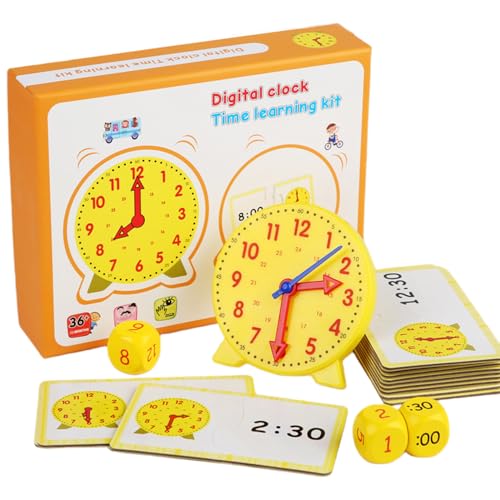 QYDKWK Lernuhr Kinder Pädagogisches Spielzeug 1. 2. Klasse Lernspiele ab 5 6 7 8 Jahre Grundschule Schulbedarf, Montessori Spielzeug Geschenke zur Einschulung Junge Mädchen QYDKWK Lernuhr Kinder Pädagogisches Spielzeug 1. 2. Klasse Lernspiele ab 5 6 7 8 Jahre Grundschule Schulbedarf, Montessori Spielzeug Geschenke zur Einschulung Junge Mädchen von QYDKWK