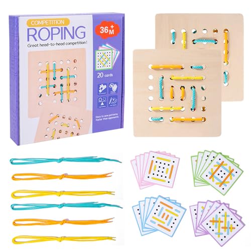 QYDKWK Montessori Spielzeug Lernspiele Seilfädelspiel mit Zwei Spielern Pädagogisches Spielzeug Holzspielzeug ab 3 4 5 Jahre, Geburtstag Weihnachtstag Geschenke für Jungen und Mädchen QYDKWK Montessori Spielzeug Lernspiele Seilfädelspiel mit Zwei Spielern Pädagogisches Spielzeug Holzspielzeug ab 3 4 5 Jahre, Geburtstag Weihnachtstag Geschenke für Jungen und Mädchen von QYDKWK
