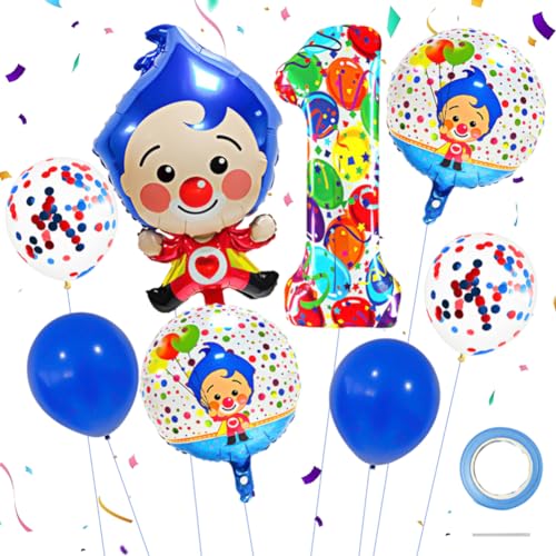 Clown Luftballon,Geburtstagsdeko Zirkus, Deko 1 Geburtstag, 1 jahr Geburtstagsdeko,Zirkus Folienballon Deko Clown Luftballons Set,für Karneval, Geburtstagsparty-Dekorationen Clown Luftballon,Geburtstagsdeko Zirkus, Deko 1 Geburtstag, 1 jahr Geburtstagsdeko,Zirkus Folienballon Deko Clown Luftballons Set,für Karneval, Geburtstagsparty-Dekorationen von QYEHF