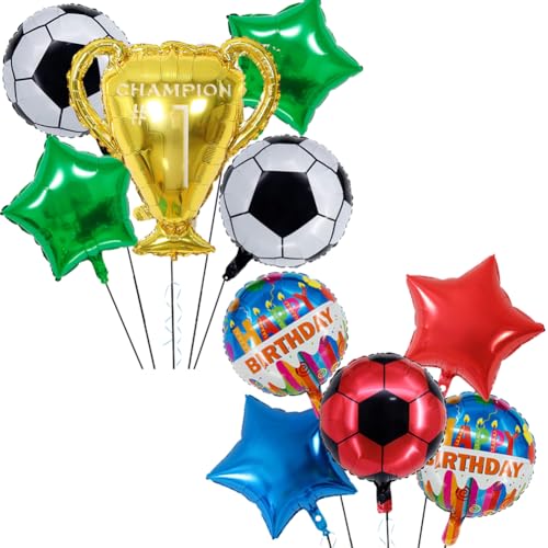 Fussball Luftballon, Fussball Geburtstag Deko, 10PCS Fußball Folienballon Champion Trophäe Ballon Set,Fussball Geburtstag Fußball Party Deko Zubehör Fußball Geburtstagsdeko,Geburtstagsdeko Jungen Fußb Fussball Luftballon, Fussball Geburtstag Deko, 10PCS Fußball Folienballon Champion Trophäe Ballon Set,Fussball Geburtstag Fußball Party Deko Zubehör Fußball Geburtstagsdeko,Geburtstagsdeko Jungen Fußb von QYEHF