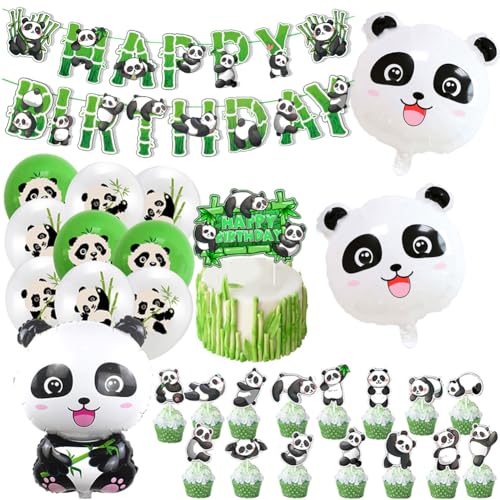 Panda-Luftballons,Panda-Geburtstagsdekorationen, Panda Geburtstagsdeko Set, 40PCS Panda-Geburtstagsballons,Geburtstagsparty-Dekorationen für Karneval Jungen und Mädchen Panda-Luftballons,Panda-Geburtstagsdekorationen, Panda Geburtstagsdeko Set, 40PCS Panda-Geburtstagsballons,Geburtstagsparty-Dekorationen für Karneval Jungen und Mädchen von QYEHF