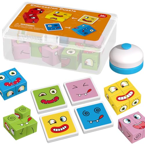 Holzspielzeug Zauberwürfel über 3jahre alt Bunte Holzwürfel Spielzeug, Kreative Montessori Spielzeug,Interaktion Denktraining Würfel Baustein für Kinder Holzspielzeug Zauberwürfel über 3jahre alt Bunte Holzwürfel Spielzeug, Kreative Montessori Spielzeug,Interaktion Denktraining Würfel Baustein für Kinder von QYEHF