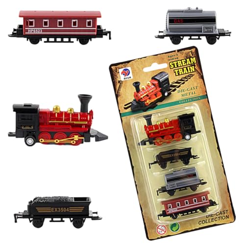QYEHF Mini-Dampfzug-Modell, Retro-Dampfzug-Set, Kleiner Zug Ornament, Kreatives Spielzeug für Kinder, Geschenk für Jungen und Mädchen QYEHF Mini-Dampfzug-Modell, Retro-Dampfzug-Set, Kleiner Zug Ornament, Kreatives Spielzeug für Kinder, Geschenk für Jungen und Mädchen von QYEHF