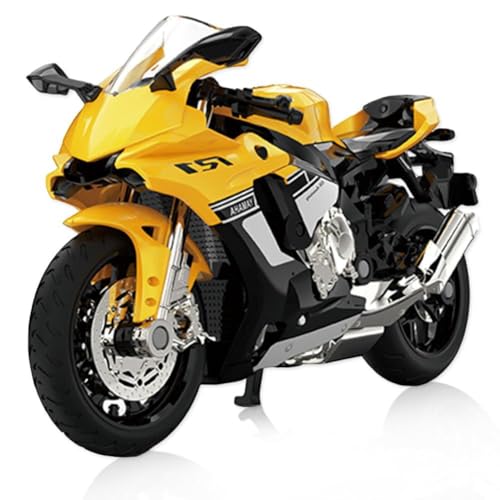 QYEHF Motorrad Spielzeug für Kinder,Friktion & beweglicher Fahrer-Figur, Spielzeug-Motorrad für Kinder Weihnachten GeburtstagParty Geschenke (gelb) von QYEHF