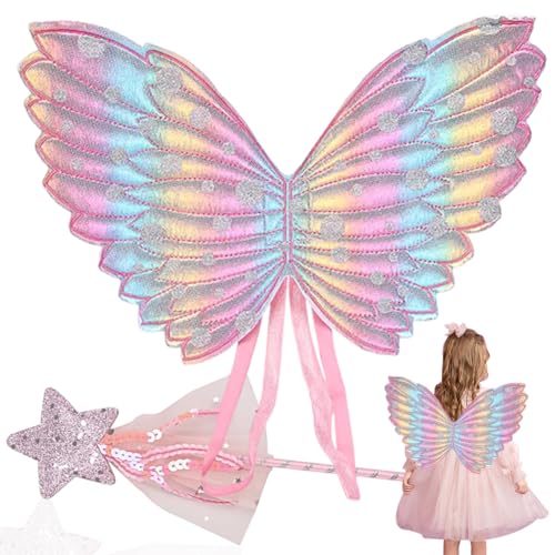 QYEHF Schmetterling Flügel Kostüm für Kinder,Schmetterling Kostüm Kinder, Feenflügel Kinder, Schmetterlings Flügel, Rosa Schmetterlings Elfen Fee Anzieh Sets,Feenstäbe, Maskerade-Party-Requisiten QYEHF Schmetterling Flügel Kostüm für Kinder,Schmetterling Kostüm Kinder, Feenflügel Kinder, Schmetterlings Flügel, Rosa Schmetterlings Elfen Fee Anzieh Sets,Feenstäbe, Maskerade-Party-Requisiten von QYEHF