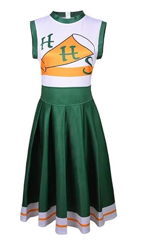 QYIFIRST Anime Cheerleader Chrissy Cheerleading Kleid Fasching Cosplay Kostüm Grün Damen 3XL von QYIFIRST