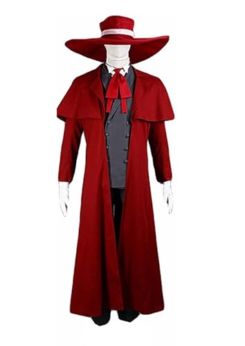 QYIFIRST Anime Herushingu Akado Dorakyura Outfits Fasching Cosplay Kostüm Rot Herren M von QYIFIRST