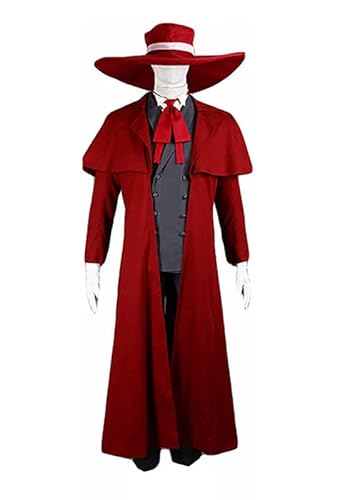 QYIFIRST Anime Herushingu Akado Dorakyura Outfits Halloween Cosplay Kostüm Rot Herren 2XL von QYIFIRST