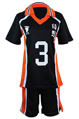 QYIFIRST Anime Karasuno High School Azumane Asahi No.3 Volleyball Jersey Trikot Uniform Cosplay Kostüm Schwarz L QYIFIRST Anime Karasuno High School Azumane Asahi No.3 Volleyball Jersey Trikot Uniform Cosplay Kostüm Schwarz L von QYIFIRST