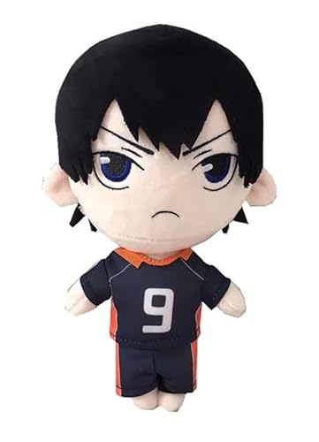 QYIFIRST Anime Karasuno High School Volleyball Club Kageyama Tobio No.9 Plüschtier Plüschpuppe Plush Toys Doll Spielzeug Geburtstagsgeschenke 20cm von QYIFIRST