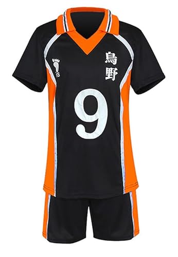 QYIFIRST Anime Karasuno Koukou High School Kageyama Tobio Jersey Set Volleyballverein Team NO.9 Cosplay Kostüm Schwarz XL QYIFIRST Anime Karasuno Koukou High School Kageyama Tobio Jersey Set Volleyballverein Team NO.9 Cosplay Kostüm Schwarz XL von QYIFIRST