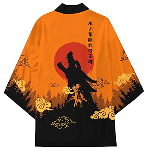 QYIFIRST Herren Damen Uzumaki Ninetales Rikudousennin Strickjacke Umhang Mantel Kimono Cosplay Kostüm Orange XXL QYIFIRST Herren Damen Uzumaki Ninetales Rikudousennin Strickjacke Umhang Mantel Kimono Cosplay Kostüm Orange XXL von QYIFIRST