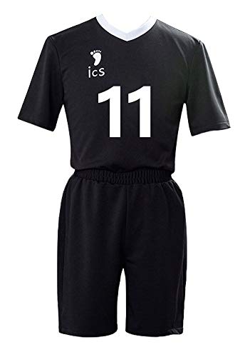 QYIFIRST Inarizaki High School Volleyball Club Osamu Miya No.11 Jersey Set Volleyballverein Team Cosplay Kostüm Schwarz XL von QYIFIRST