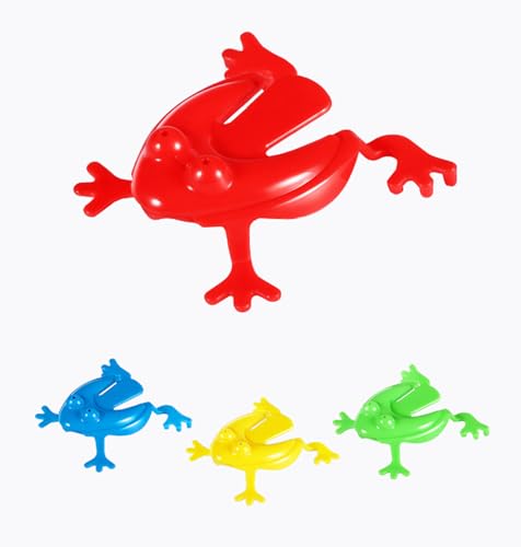 QYKKZAYQ Bunte Hüpfende Froschspielzeuge Drücken Abs-Kunststoff Springender Frosch Dekompression Spielzeug von QYKKZAYQ