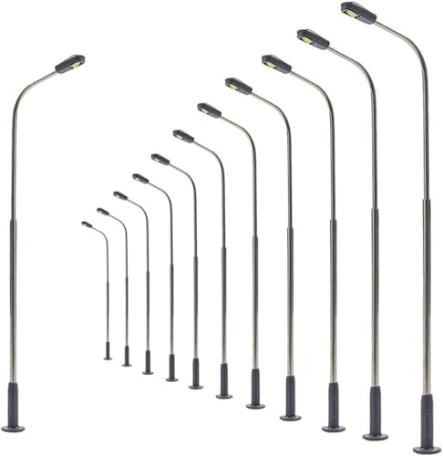 12 Stück Modelleisenbahn Laternenpfahl, 12 V Modell Außenleuchten Modell Gebäude Kit Straßenlaterne,14CM Modell Bahn Lampe Gartenlampen 12 Stück Modelleisenbahn Laternenpfahl, 12 V Modell Außenleuchten Modell Gebäude Kit Straßenlaterne,14CM Modell Bahn Lampe Gartenlampen von QYMDRION