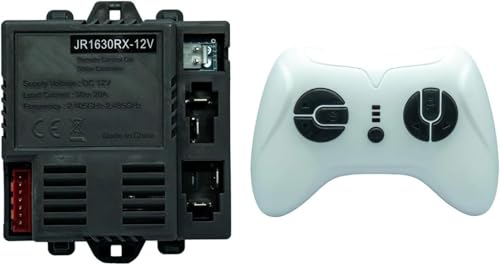 QYMDRION JR1630RX-12V Empfänger Für Kinder Elektroauto, Intelligente Lösung für Elektroautos für Kinder, 2.4G Fernbedienung 7-Pin Stecker ABS Material Langsamer Start Funktion (Full Set) von QYMDRION