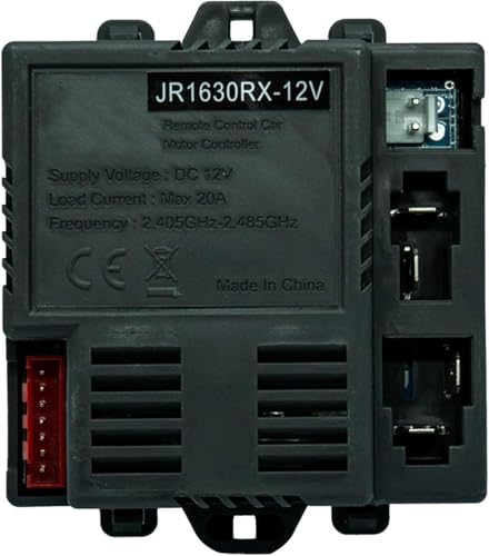 QYMDRION JR1630RX-12V Empfänger Für Kinder Elektroauto, Intelligente Lösung für Elektroautos für Kinder, 2.4G Fernbedienung 7-Pin Stecker ABS Material Langsamer Start Funktion (Receiver) von QYMDRION