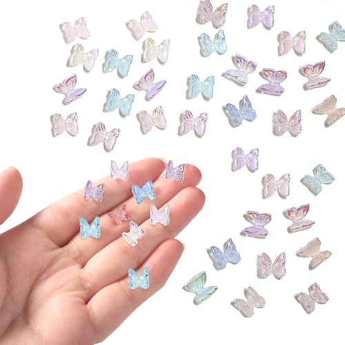 Harz Schmetterlinge, 100 Stück 3D Schmetterling Nagelkunst-Dekorationen Sortiert Schmetterling Deko Schick Mikro Schmetterlinge Schmetterling Basteln für DIY Feengarten Puppenhaus Dekoration Landschaf Harz Schmetterlinge, 100 Stück 3D Schmetterling Nagelkunst-Dekorationen Sortiert Schmetterling Deko Schick Mikro Schmetterlinge Schmetterling Basteln für DIY Feengarten Puppenhaus Dekoration Landschaf von QYRDBGY