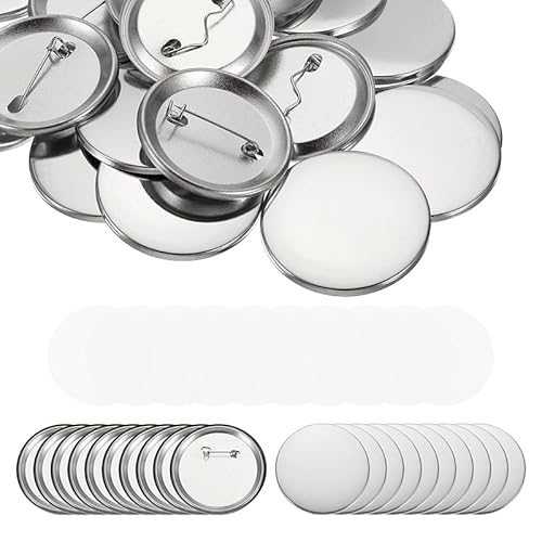 QZCX 100 Sets 37 mm Blanko-Abzeichennadel-Teile for Button-Maker-Maschine, DIY-Zubehör for runde Abzeichen von QZCX