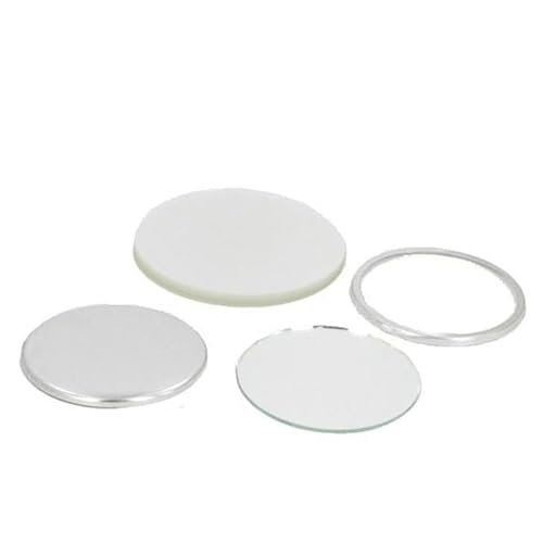 QZCX 100 Sets 58-mm-Spiegel, tragbare Spiegel-Abzeichen-Knopf-Versorgung mit grundlegenden Teilematerialien von QZCX