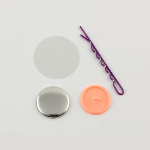 QZCX 100 Stück 32 mm Haarspangen-Abzeichen for die Schmuckherstellung mit Zähnen, blanko Knopf, Teilehersteller, leeres Material von QZCX