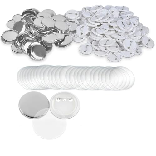 QZCX 100 Stück Leere Abzeichen-Button-Maker-Teile DIY Pin-Abzeichen-Button-Teile-Material for Button-Abzeichen-Presse von QZCX