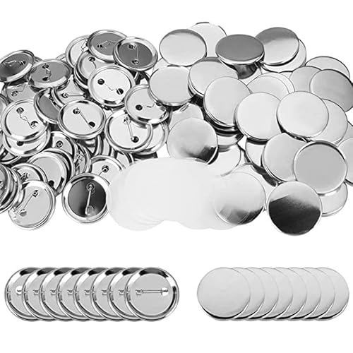 QZCX 100 Stück Metall-Knopfnadeln, blanko, 44 ​​mm von QZCX