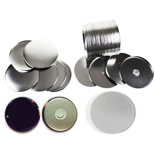 QZCX 100 Stück Metallknopf-Teilezubehör, Kühlschrankmagnet, DIY runder Pin-Maker for Button-Maker-Maschine, 32 mm von QZCX
