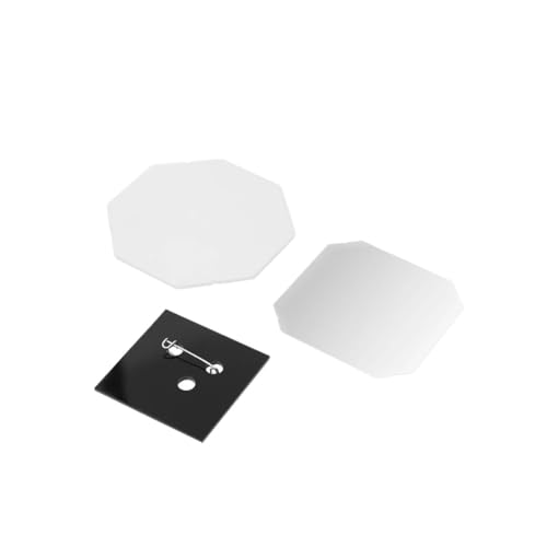 QZCX 1000 Sets 50 x 50 mm/63,5 x 63,5 mm quadratische Kühlschrankmagnet-Teile liefern Acryl-Abzeichenmaterial von QZCX