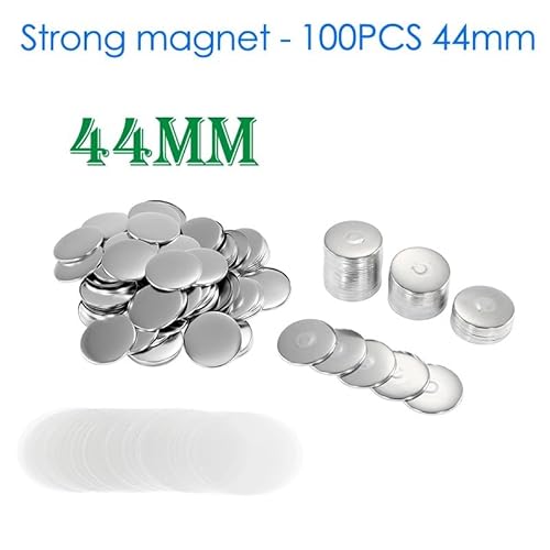 QZCX 100PCS 44mm Magnet Kühlschrank Abzeichen Pin Button Maker Teile DIY Abzeichen Button Pins von QZCX