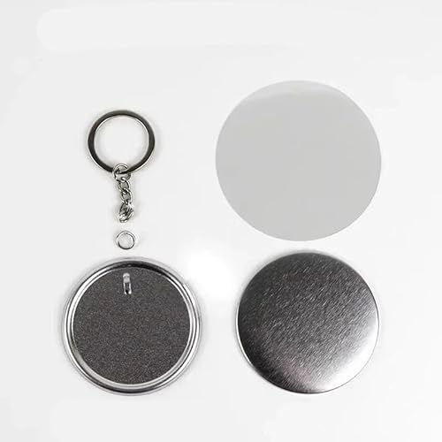 QZCX 100PCS DIY Schlüsselanhänger Button Making Kit 58mm Schlüsselanhänger Abzeichen Anhänger Herstellung Teile von QZCX