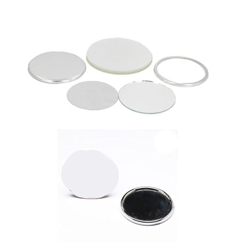 QZCX 100PCS Mini Kosmetikspiegel DIY Runde Materialien 58mmFrauen Make-Up Werkzeug Reise Zubehör von QZCX
